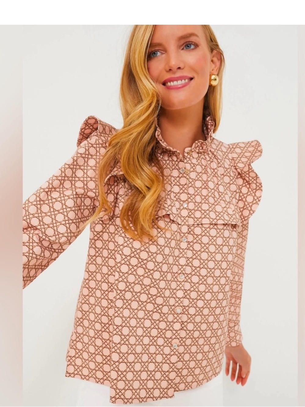 Tuckernuck Petal Cane Winnie Blouse women’s large